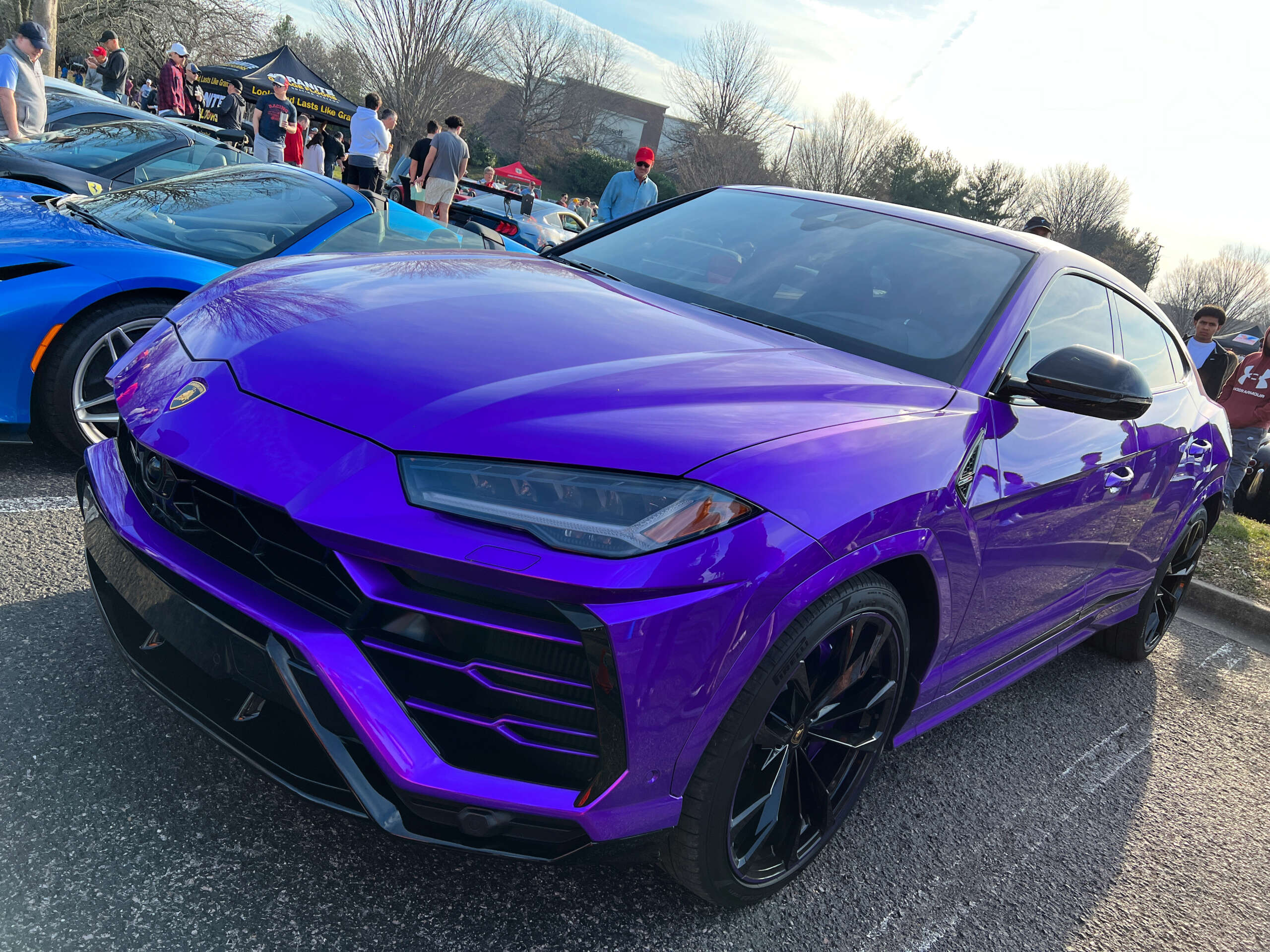purple. Lamborghini Urus. trekho